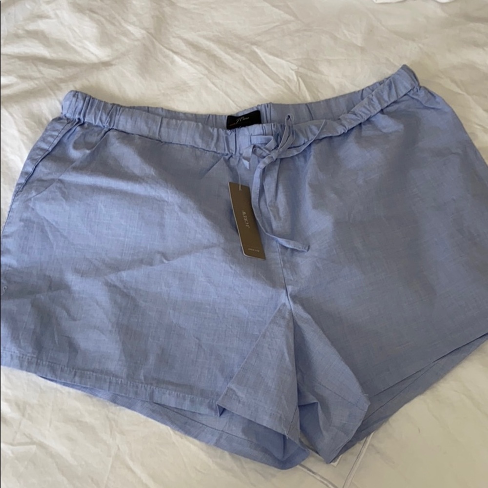 J. Crew French Blue Cotton Sleep Shorts